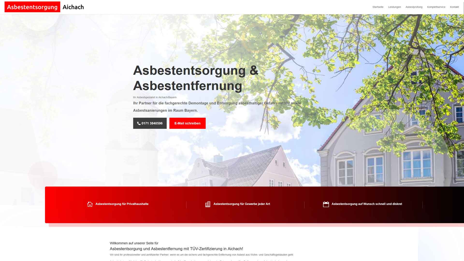 Asbestentsorgung & -entfernung Aichach – Referenz