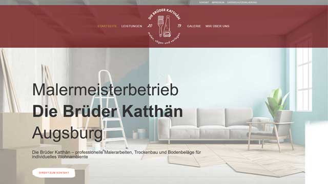 Professionelle Homepage für Malerbetrieb aus Augsburg
