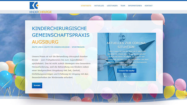 Kinderchirurgie Augsburg - Webdesign und SEO