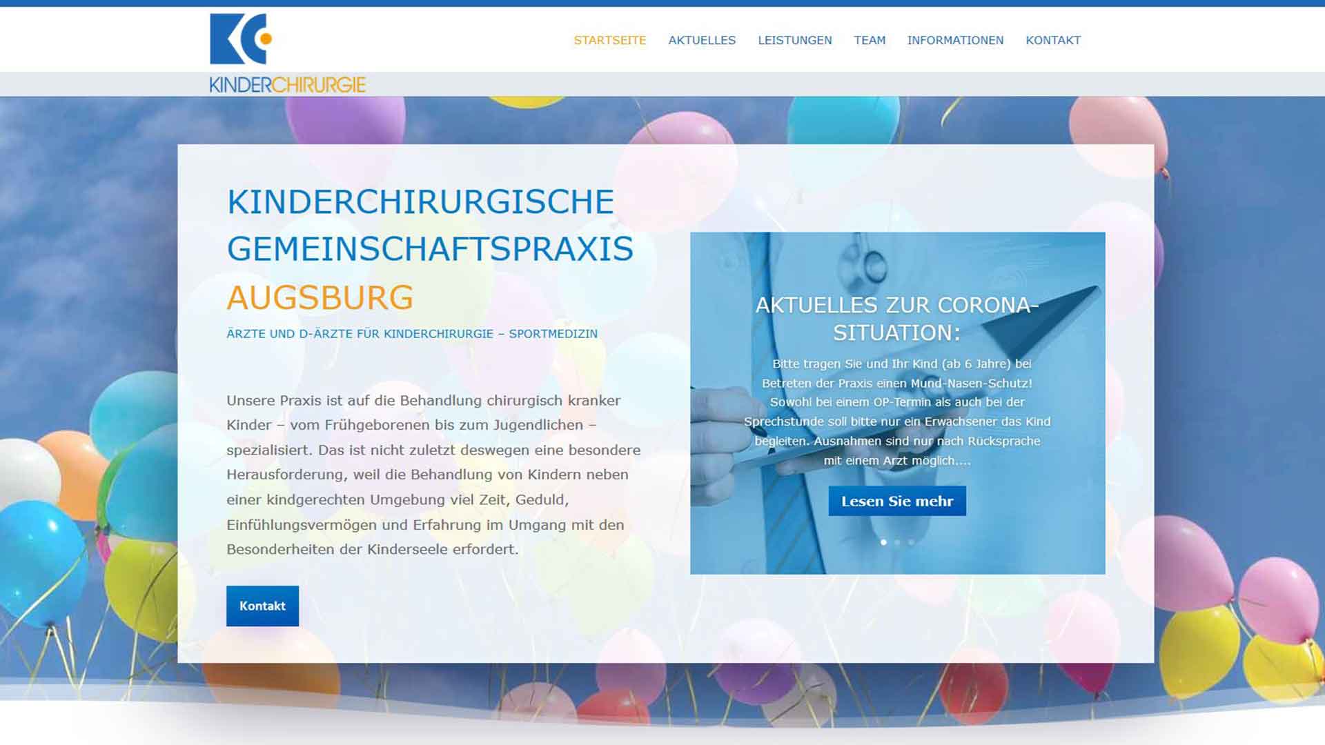 Werbeagentur für Webdesign in Augsburg – Kinderchirurgie