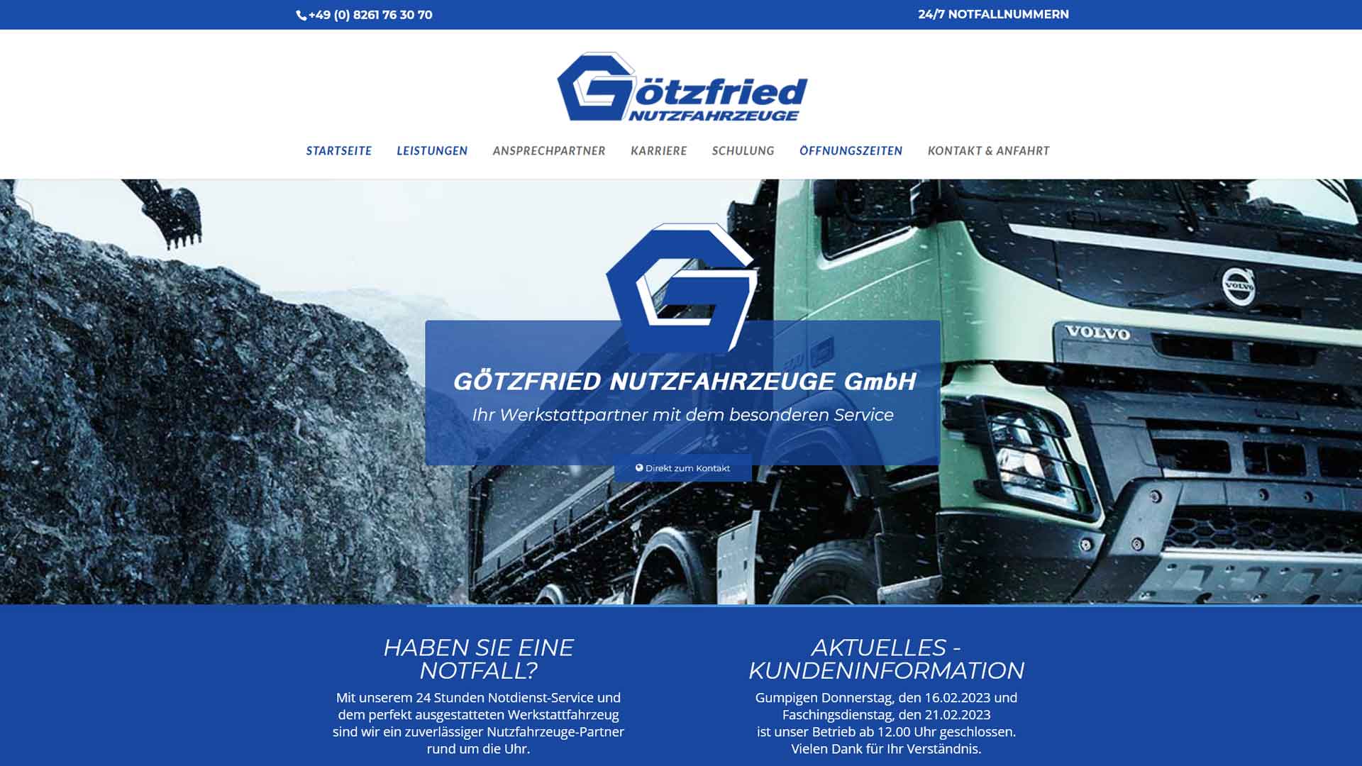 Werbeagentur für Webdesign in Augsburg – Goetzfried Nutzfahrzeuge